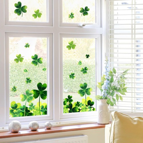 St Patricks Day Decorations Window Clings, Extra Large Large, Green - Picture 5 of 6