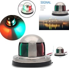 2 IN 1 Stainless Steel Boat Marine Yacht Bow Navigation LED Light 12V Sales DJ8