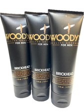 3 woodys for men brickhead firm hold matte styling gel 4oz ea