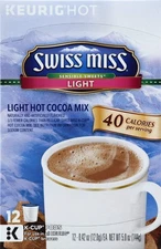 Swiss Miss Hot Cocoa Drink Mix 12 Count Low Calorie Milk Chocolate Treat