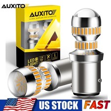 AUXITO 1157 BAY15D LED Amber Yellow Turn Signal DRL Side Marker Light Bulbs 2357
