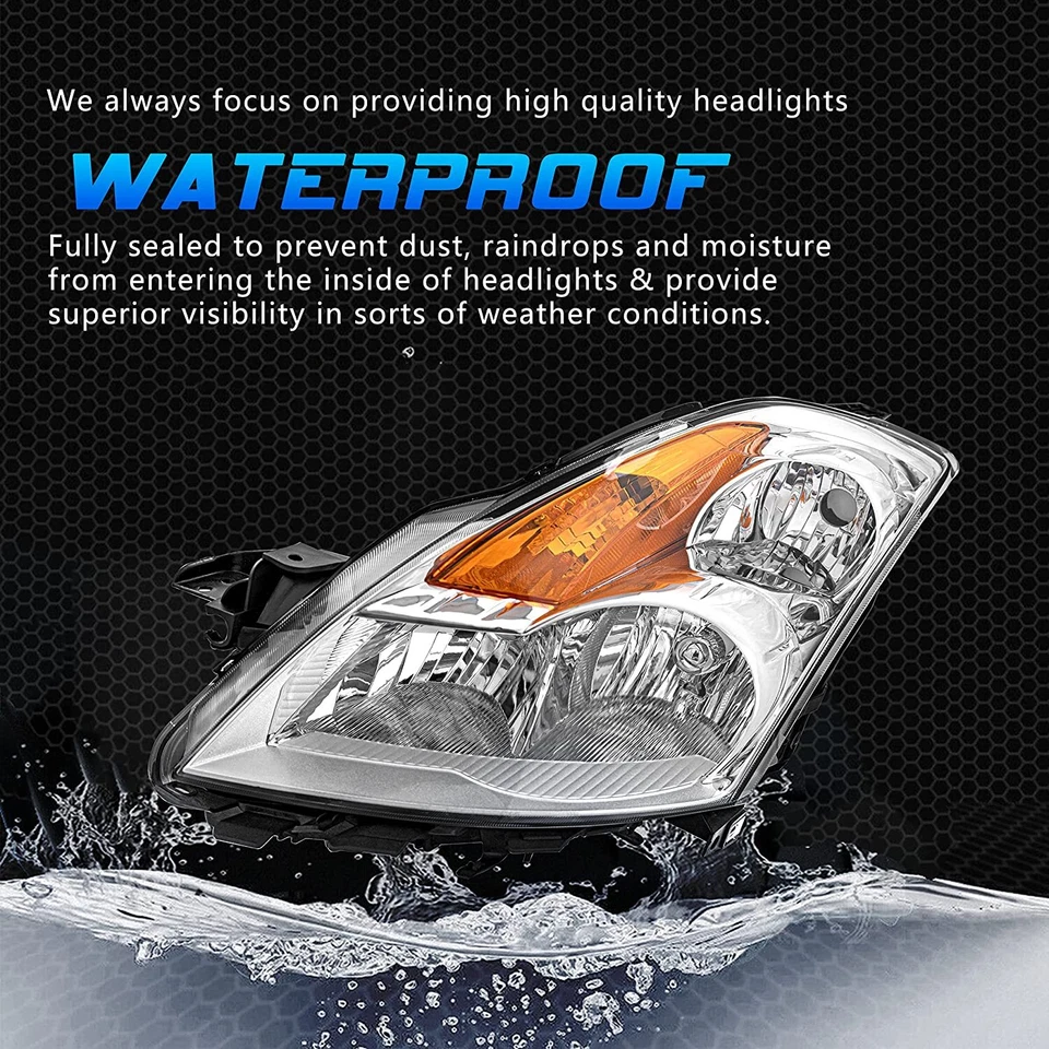 Faros para 2007 2008 2009 Altima 4 puertas sedán faros izquierda+derecha 07-09 luces Foto 2 de 4