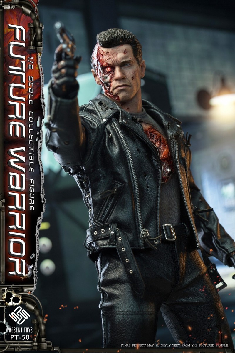 S06-s025 外箱欠品 PRESENT TOYS 1/6 FUTURE WARRIOR T-800 スタンダード版 PT-sp50 ターミネーター PRESENT TOYS PT-sp50 1/6 Future Warrior T800 Arnold Figure