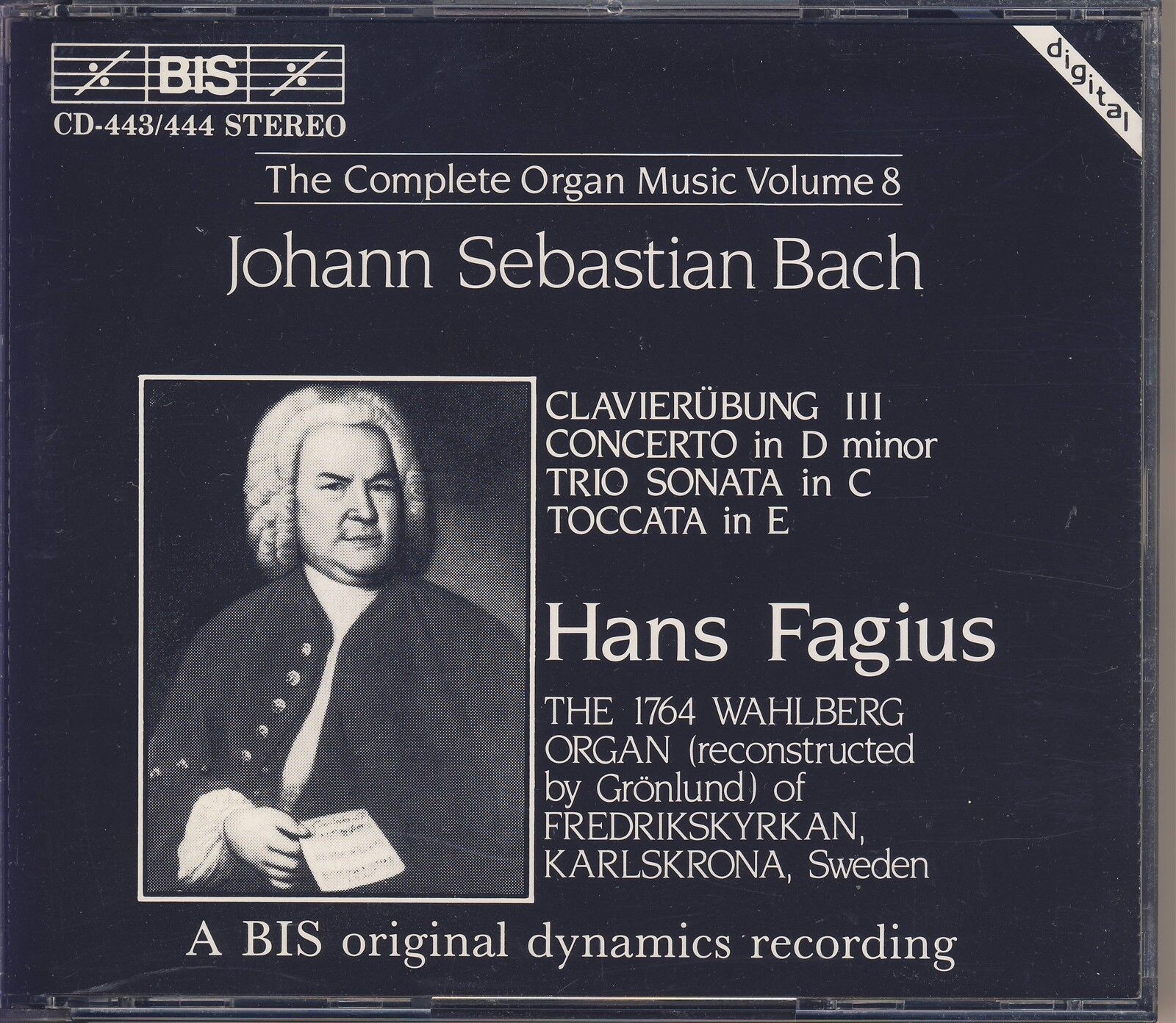 J.S. Bach - Hans Fagius: The Complete Organ Music, Vol. 8 (2 CDs, BIS) Like New