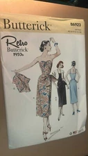 BUTTERICK PATTERN 6923 DRESS JACKET  RETRO 1950S MISSES SIZES 6 8 10 12 14 UNCUT
