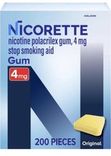 NEW Sealed Nicorette Gum Original 4mg 170 Pcs Nicotine Gum Stop Smoking Exp9/26 