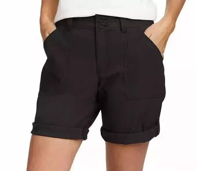 New Women's Eddie Bauer Rolled Hemmed Bermuda Short Shorts Size 14 Black