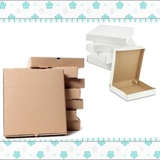 Brown Or White Takeaway Pizza Boxes Strong Cardboard Postal Take Out Boxes