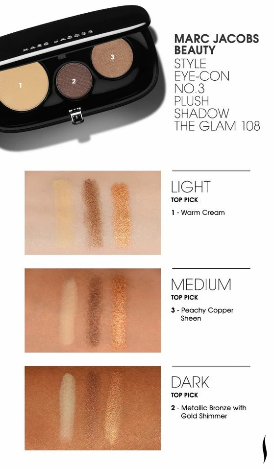 Marc Jacobs Style Eye Con No 3 Plush Eyeshadow Palette in 108 The Glam NEW - Image 3 of 4