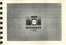 Nikon Nikkorex Auto 35 Instruction Manual Reprint