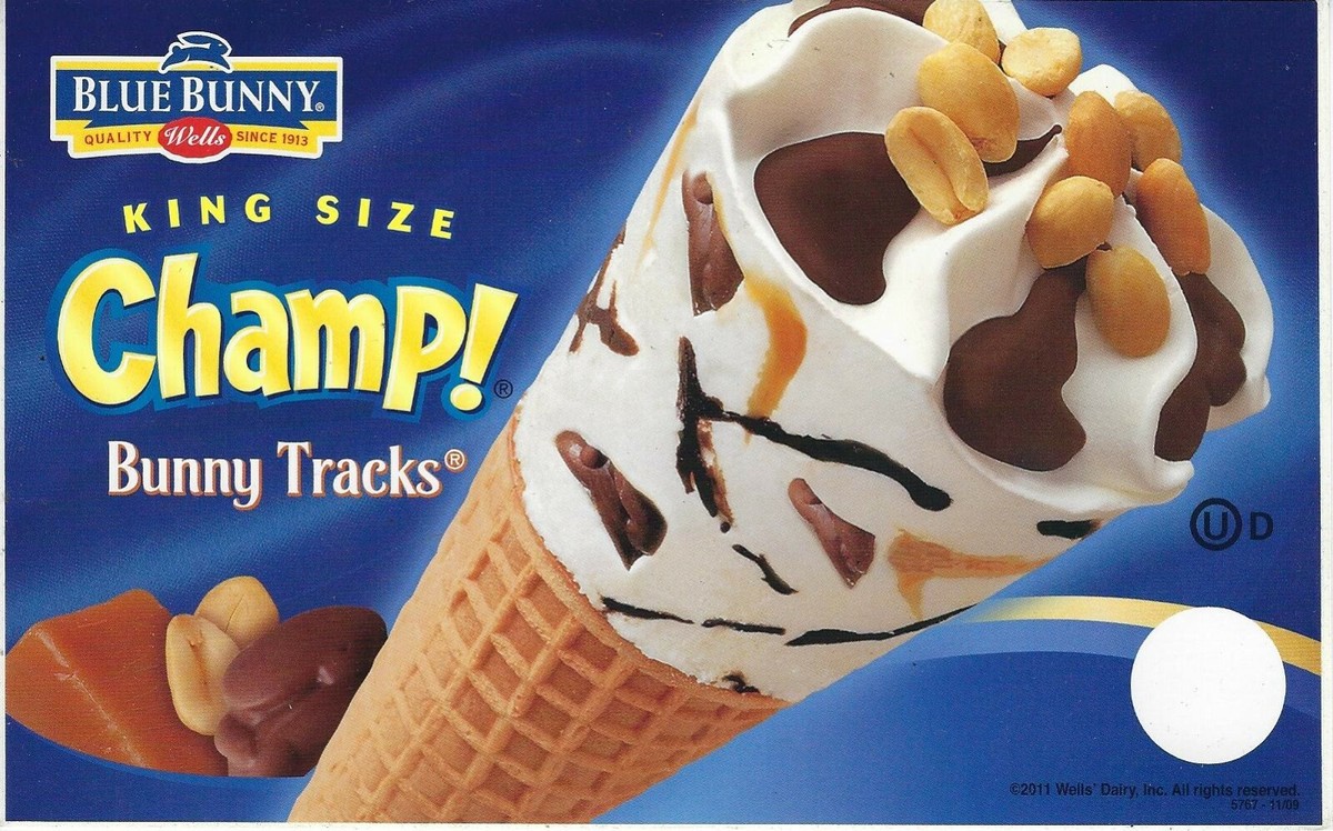 Champ Cone Bunny Tracks Blue Bunny Ice Cream Truck Sticker 8