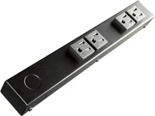 12" 4-Outlet Tamper Resistant Hardwired Power Strip, HR104V