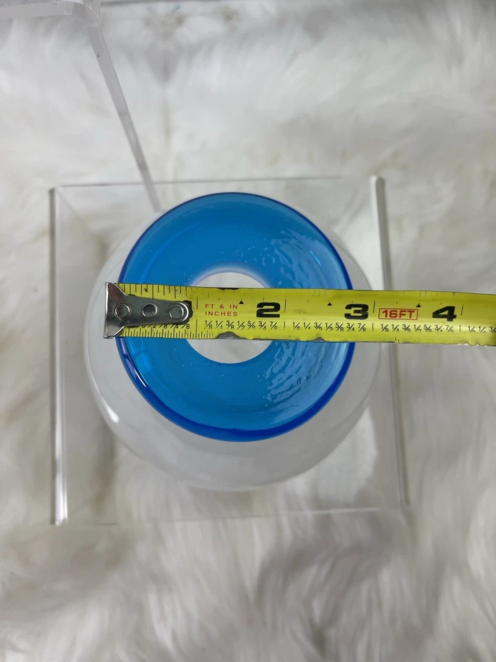 Hand Blown Artisan White Frosted Glass pendant light shades BEAUTIFUL - Image 3 of 4