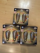 GE Led 40 Watt Vintage Style Dimmable Bulb Warm Candle Light 3-2 Packs