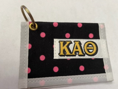 Kappa Alpha Theta Polka Dot ID Holder Key Chain RETIRED, VINTAGE, NOS