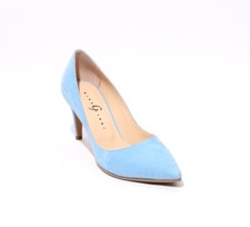 Gibellieri 3367g Sky Blue Suede Pointy Pumps 36.5 / US 6.5