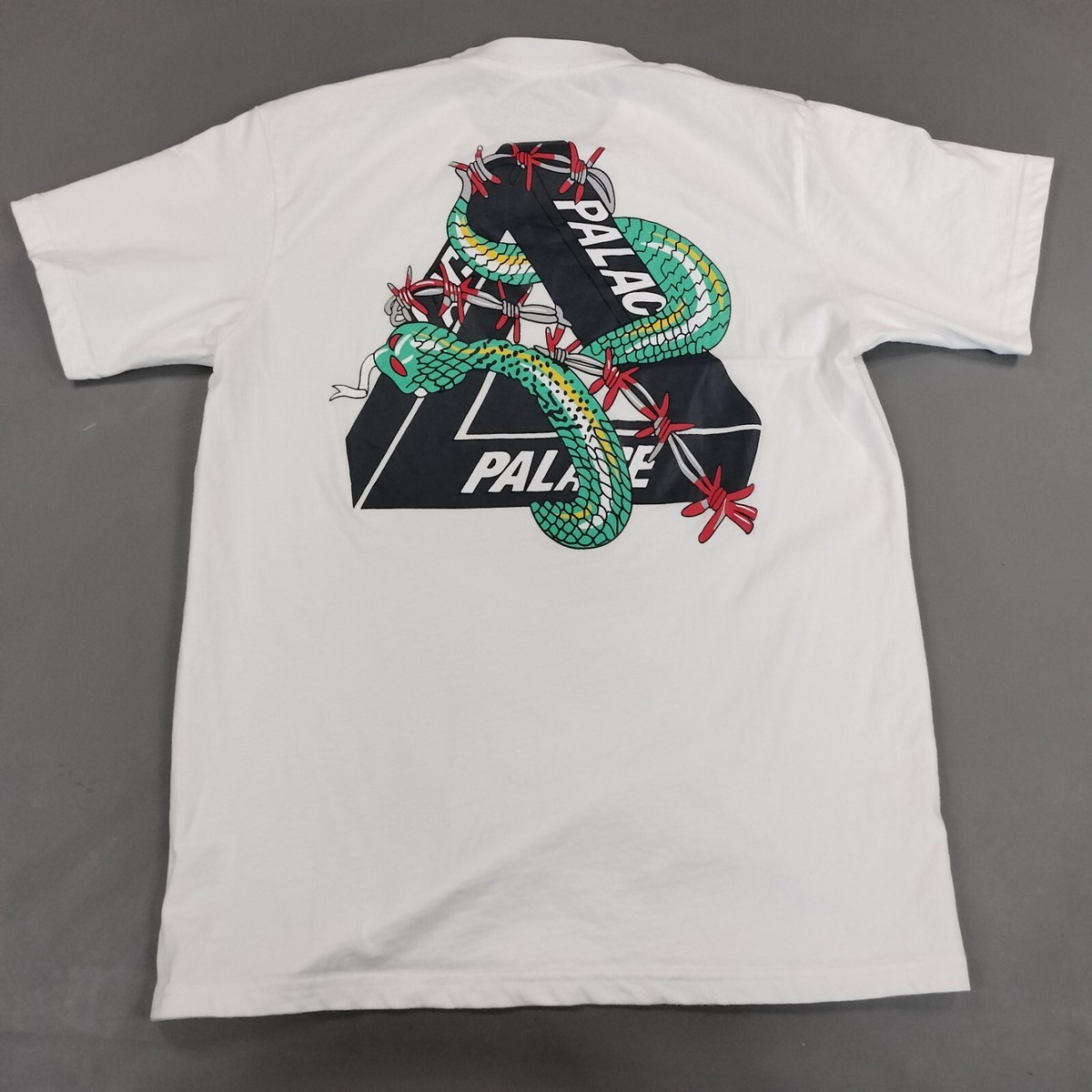 Palace Tri Donator Snake Shirt Mens Large White Graphic Tee