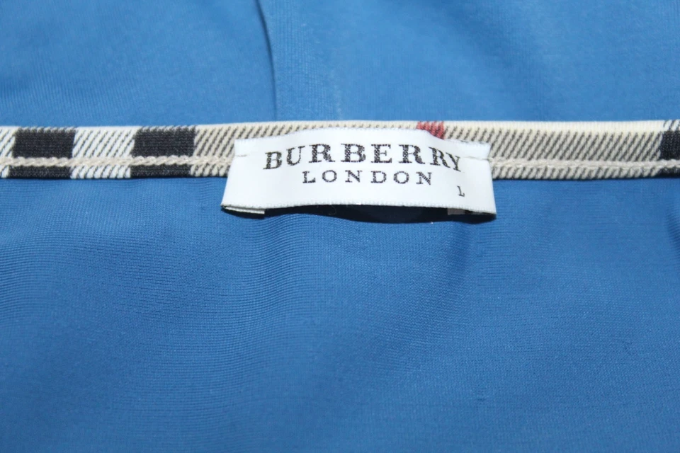 Винтажный Burberry Карибского моря синий бикини низ Nova чек 90-х 00-х размер большой - Изображение 4 из 4