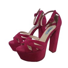 SANDALI PRADA con Tacco In Pelle Scamosciata 38,5