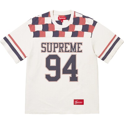Supreme Patchwork Yoke Football Top Stone (Size Medium, Large, XL, 2XL)