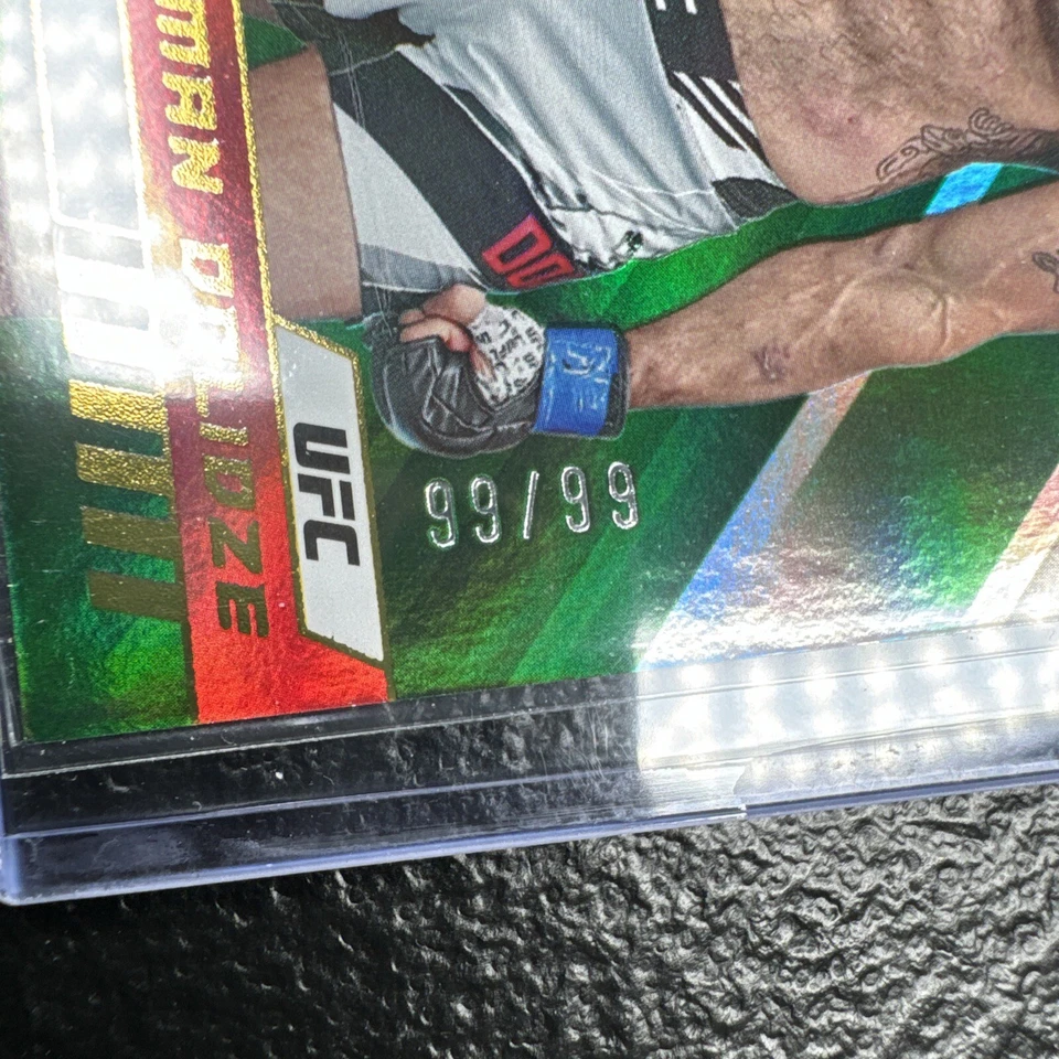 2023 Panini UFC Chronicles Roman Dolidze XR Green 99/99 RARE - Image 3 of 3