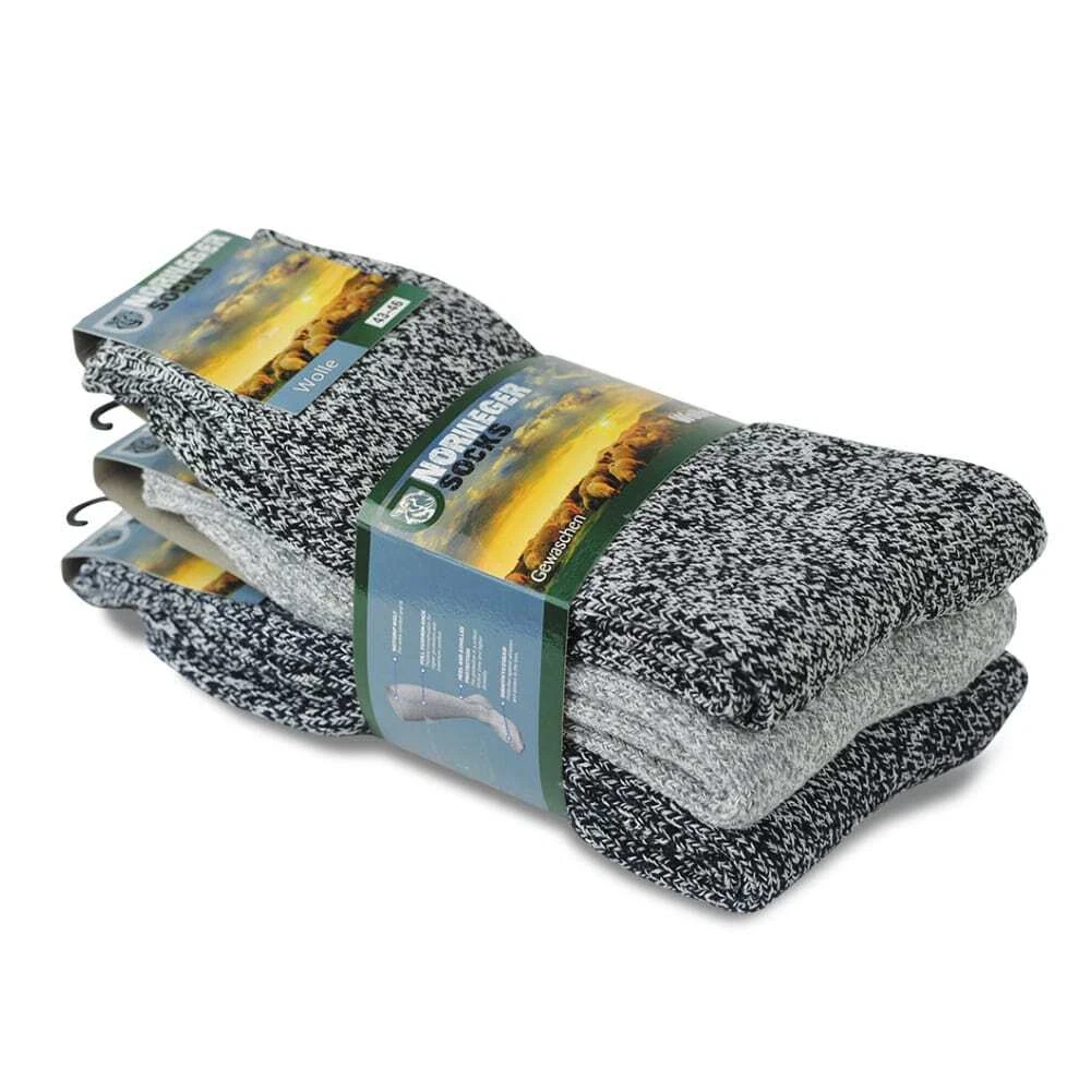 Men's Wool Socks 3 pairs Natural Thermal Winter Socks Cushion Thick home sock