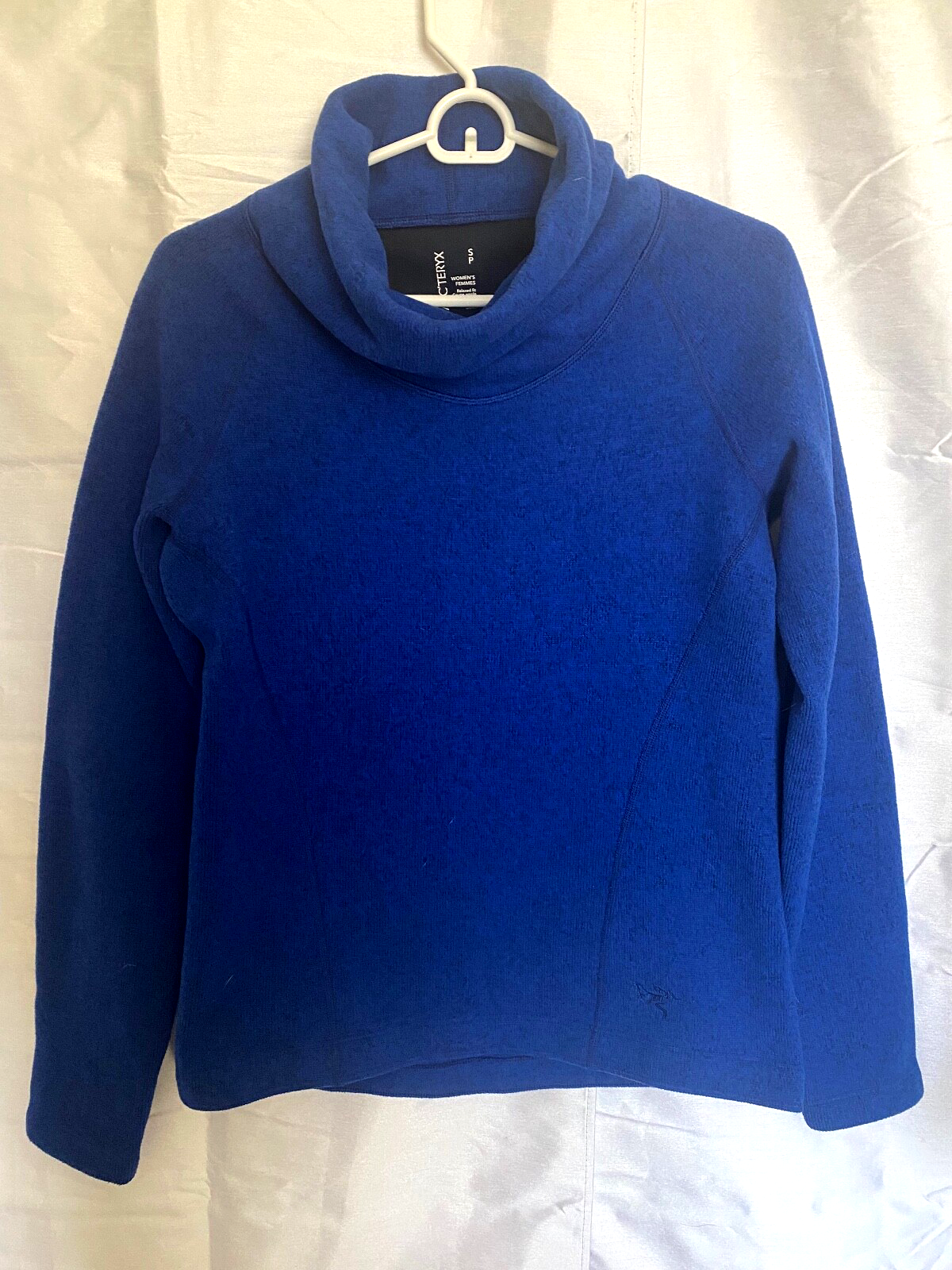 Maglione pullover pile collo cappuccio blu Arc'teryx donna nuovo giacca Gorpcore S