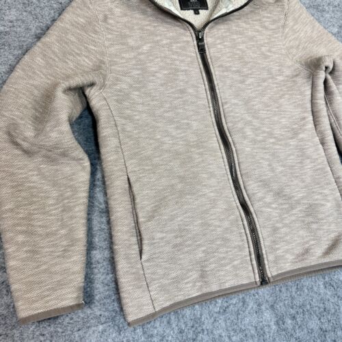 Marks & Spencer Men's Fleece Zip-Up Size Small Grey Herringbone Warm - Picture 5 of 7