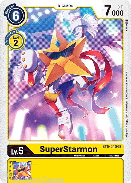 BT5-040 SuperStarmon Uncommon Mint Digimon Card
