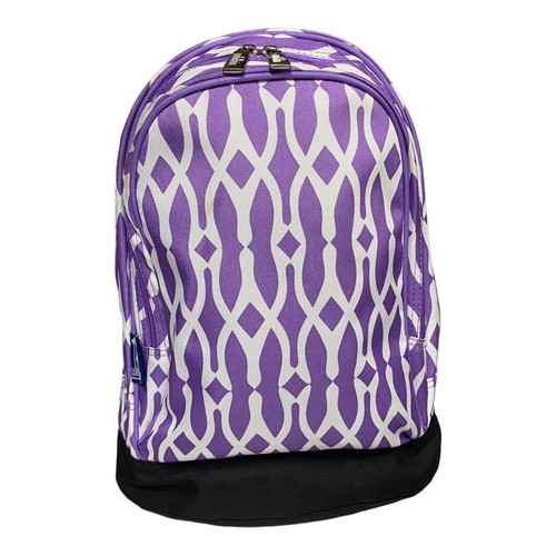 Wildkin Rucksack Kinder Reißverschluss 2 Fächer Übernachtung Schultasche Lila Geometrisch - Bild 2 von 12