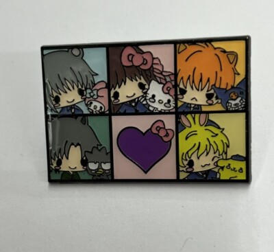 Sanrio 2023 Fruits Basket X Hello Kitty Chibi Tohru Shigure Kyo Yuki Pin