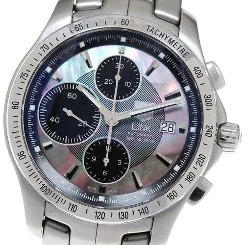 Tag Heuer Link Chronograph Cjf211K Automatic Stainless Steel Black ...