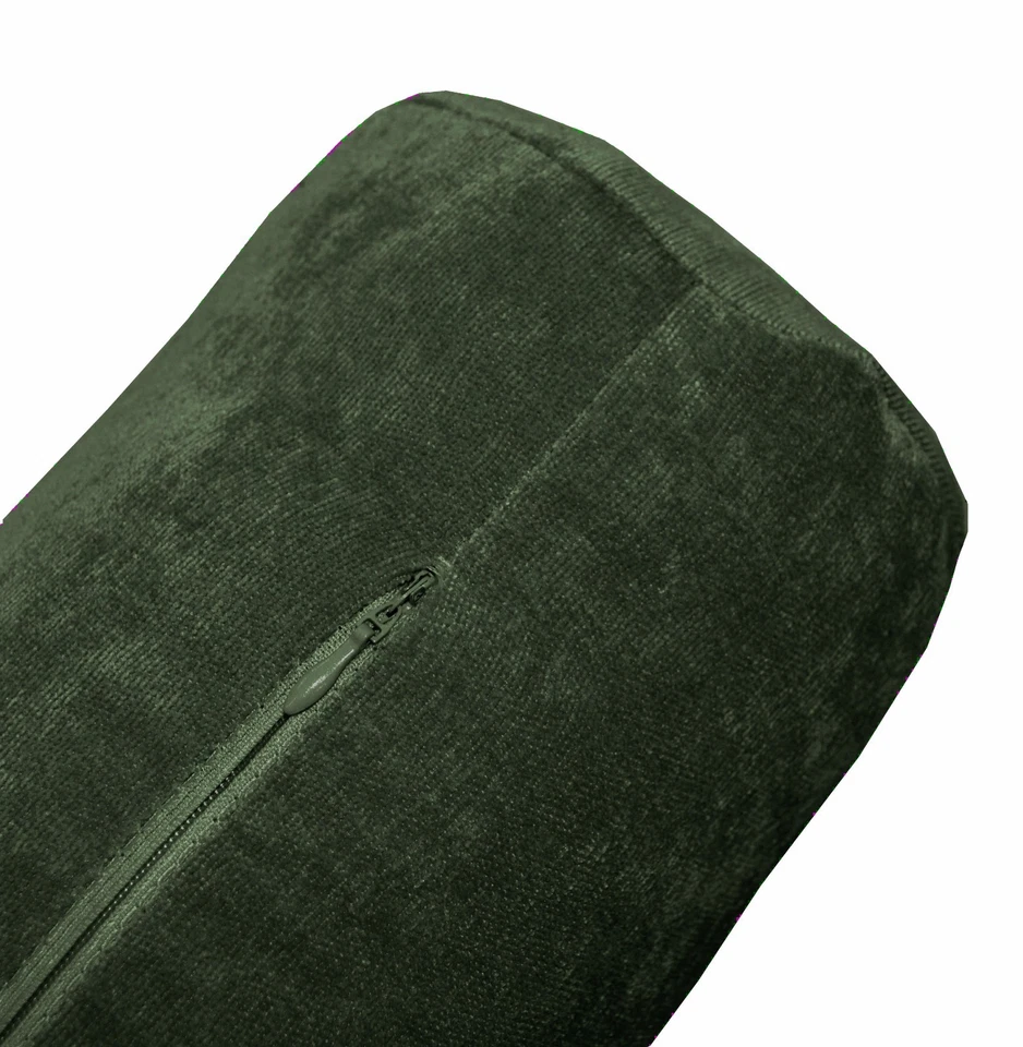 ma20g Deep Green Sofa Chenille Velvet Bolster CASE Neck Roll Cushion COVER Size - image 2 of 4