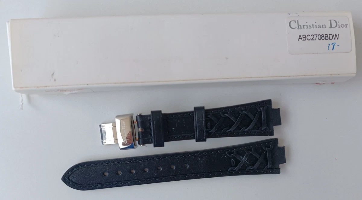 CHRISTIAN DIOR Burgundy Patent Leather 14/14mm Watch Strap/Band w/ DIOR Buckle Dior Wristwatch Bands for sale - eBay main image 2