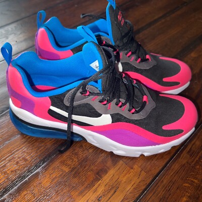 New NIKE AIR MAX 270 REACT  PINK BLACK RUNNING CASUAL BQ0101-001 Size 6Y 7.5W
