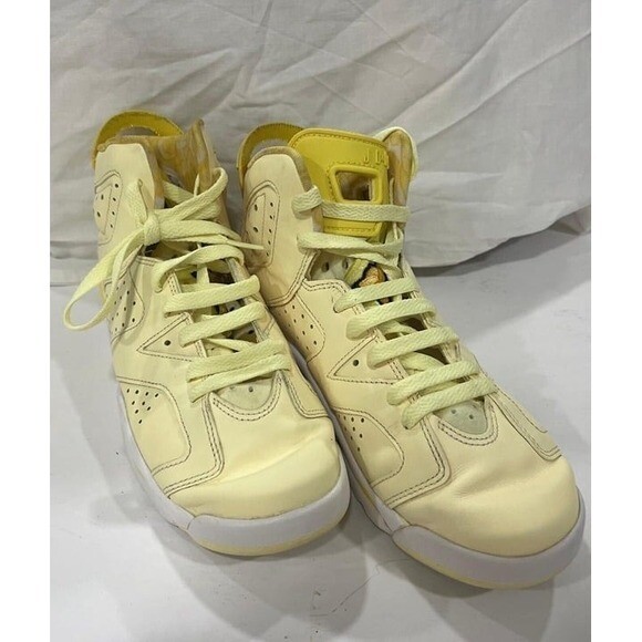 Nike Air Jordan 6 Retro GS Yellow Citron Youth Size 7 Y - Free Shipping