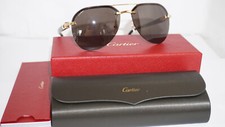 CARTIER New Sunglasses Aviator Rimless Gold Havana Grey CT0275S-005 58 14 145