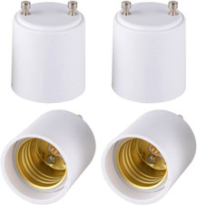GU24 to E27 E26 Adapter for LED Bulb, GU24 to Medium Base Converts Your Pin Base