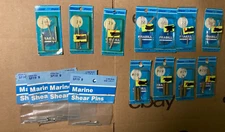 15 pkgs of Frabill Shear Pins Sizes 09 19 22 AS SHOWN NIP