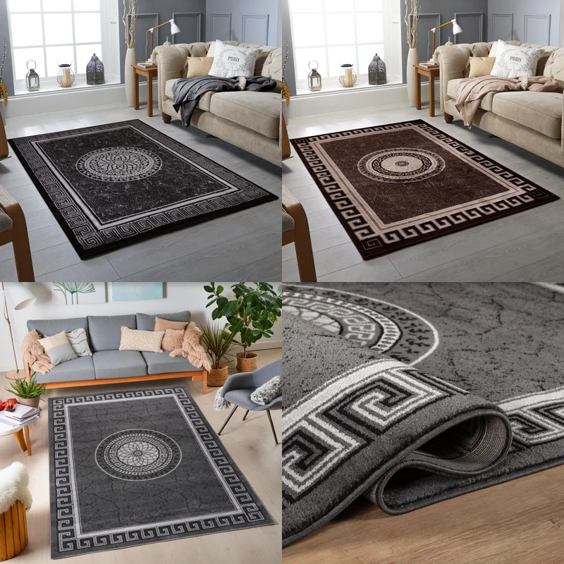 Black Grey Silver Small Ex Large Big Huge Size Floor Carpet Area Rug Cheap Rugs