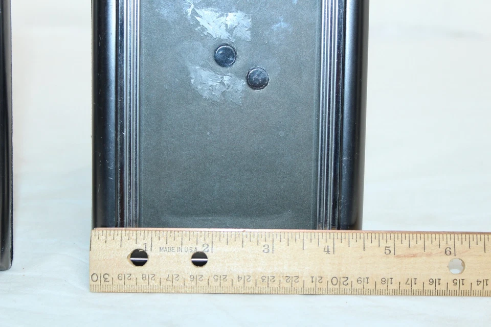 Burnes of Boston Gray Metal Modern Style Free Standing Picture Frame Lot of 2 - Image 3 of 4
