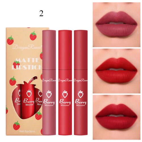 3 PCS/Set Long Lasting Lip Gloss Beauty Glazed Matte Liquid Lipstick Li✜ - Picture 8 of 16