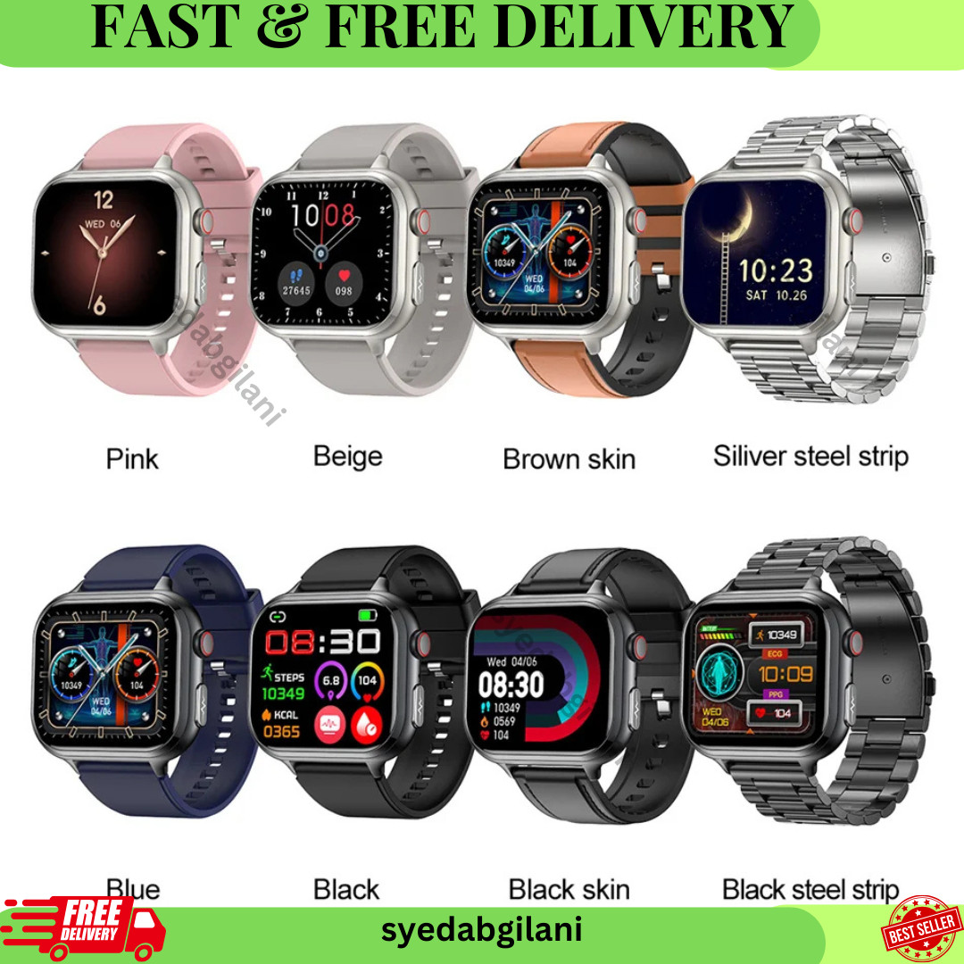 heart blood pressure sugar medical grade bluetooth monitor glucose smart watch62