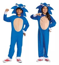 Sega Kids Sonic the Hedgehog Movie Halloween Costume Hooded Jumpsuit 7-8 Medium