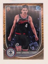 2025-26 BOWMAN CHROME KOBE SANDERS RC #BCV-47 REPTILIAN REFRACTOR SP