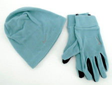 Nike Hat and Gloves Set Men's L/XL Fleece Running Mineral/Silver