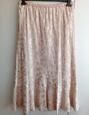 Jacques Vert Gold Champagne Occasion Skirt - Size 14 - Length 33"