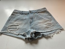 Rewash womens cut off denim shorts. distressed. size7/28