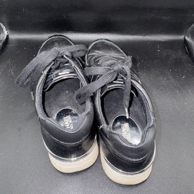 Michael Kors Sneakers Black Leather Tennis Shoes Womens 7.5M | eBay