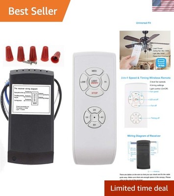 Modern Ceiling Fan Remote Control with Timer - Easy Installation & Universal Fit